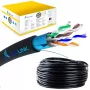Võrgukaabel Extralink keerdpaar CAT5E FTP (F/UTP) V2 Outdoor 305M must