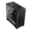 PC Case MODECOM VOLCANO EXPANSE T Midi Tower, karastatud klaas, USB-C, toetab micro ATX, GPU kuni 430 mm, CPU jahuti kuni 180 mm, 3x3,5 tolli pesa, 2x2,5 tolli, must