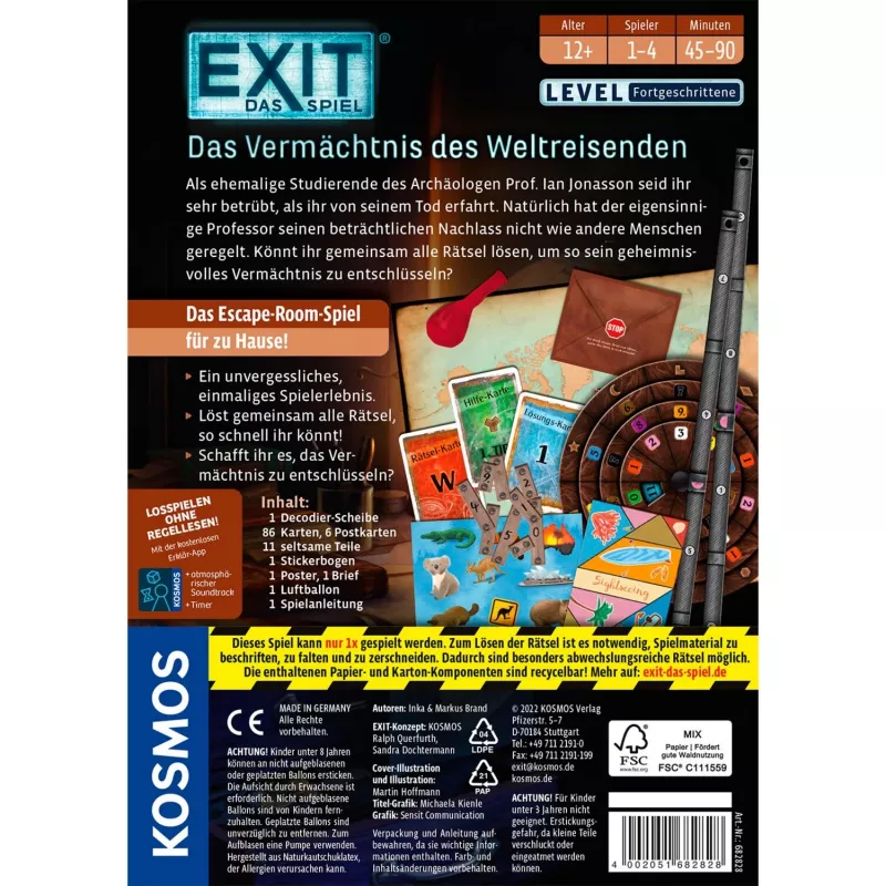 Kosmos EXIT kaardimäng Reis/seiklus