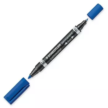 Püsimarker Staedtler Lumocolor Duo peen/kuulotsik sinine