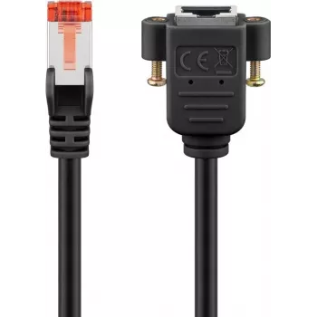 Goobay CAT 6 pikenduskaabel, S/FTP (PiMF), must (65638)