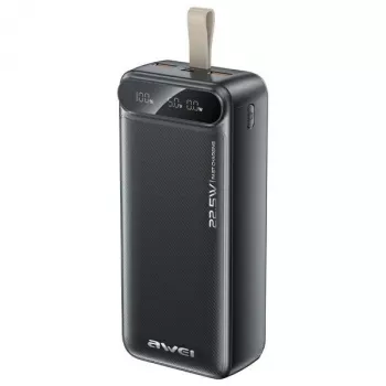 Kaasaskantav akupank AWEI PA-12 30000mAh 22,5W must