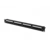 Patch-paneel 1U LANBERG PPUA-1024-B, 24 porti, Cat6a, U/UTP, 1U rack, sügavus 102 mm, metall, must