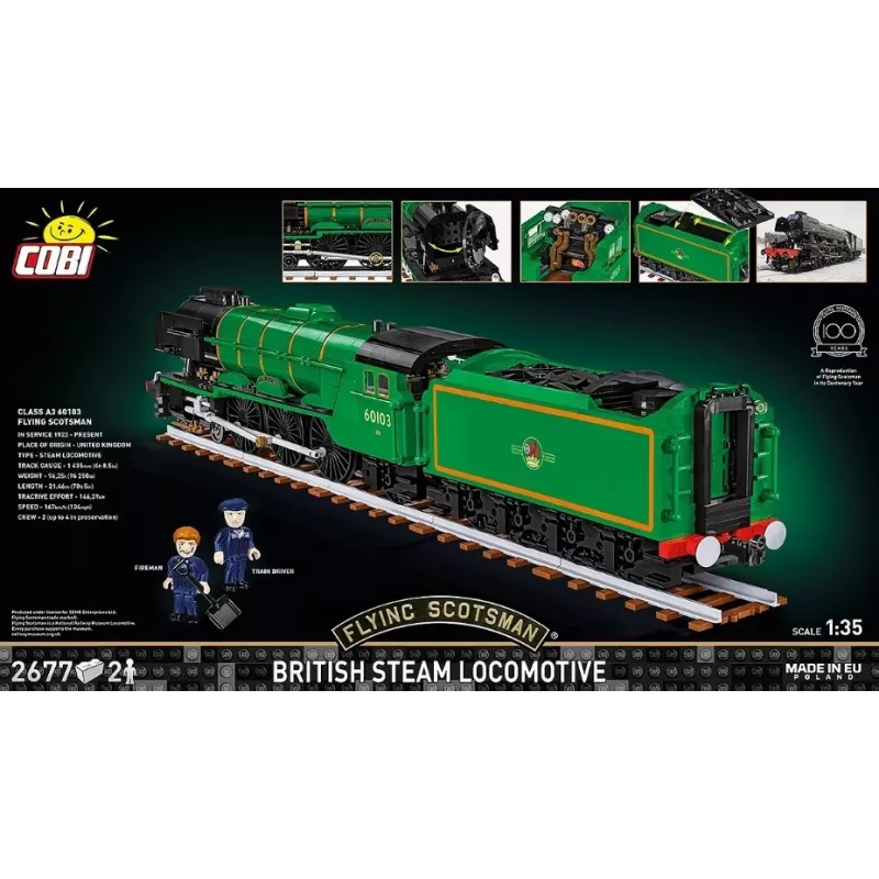 Cobi Building Blocks Train Flying Scotsman mudel COBI-6292 mõõtkavas 1:48, ehituskomplekt
