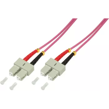 LogiLink - ühenduskaabel - SC mitmemoodiline (M) SC mitmemoodilisele (M) - 1 m - fiiberoptiline - dupleks - 50/125 mikromeetrit - OM4 - halogeenivaba - kanarbikulilla