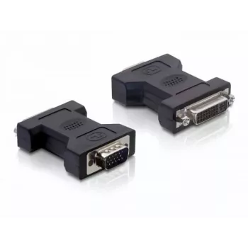 Delock - VGA adapter - DVI-I (W) HD-15 (VGA) (M) - pöidlakruvidega (65017)