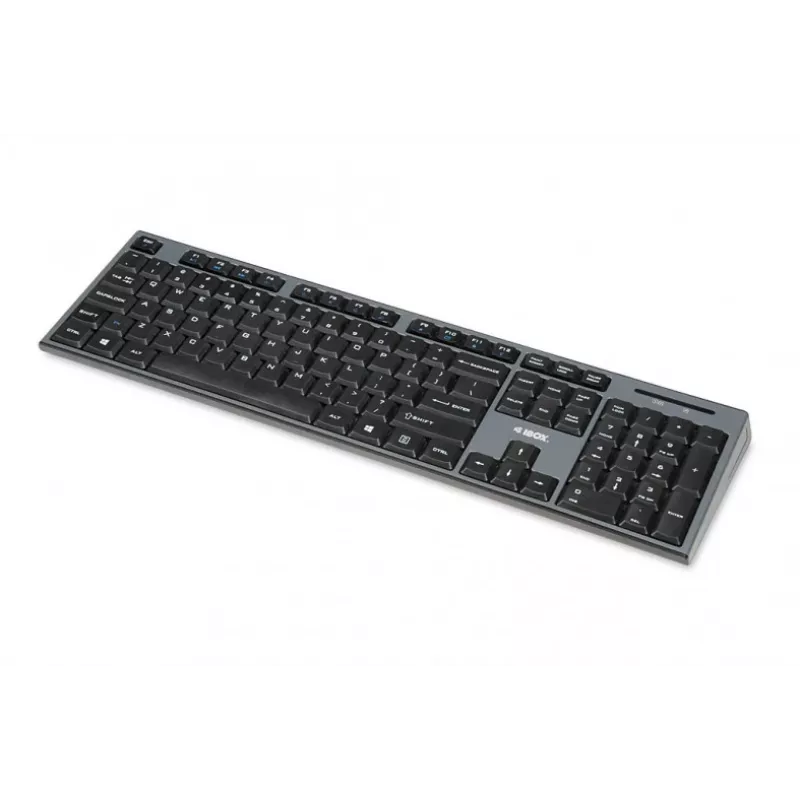 IBOX Desktop Kit Pro juhtmevaba klaviatuur ja hiir, QWERTY täissuuruses 104 klahvi, 2,4 GHz, 1200 DPI, must