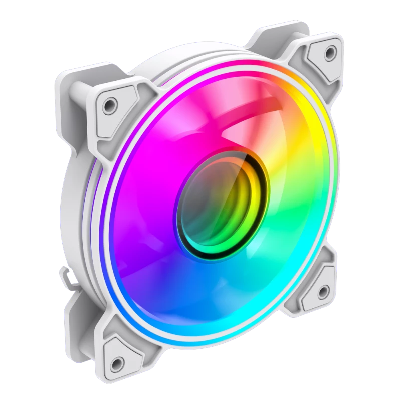 Gamemax | Korpusventilaator | DUAL RING INFINITY | Valge
