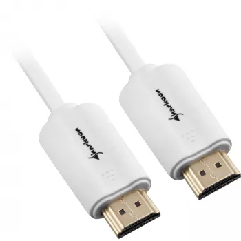 HDMI-kaabel, pistik > pistik (valge, 1 meeter, HDMI 4K)