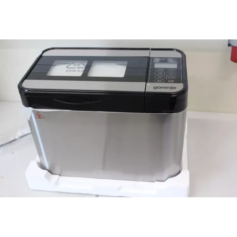 Leivaküpsetaja Gorenje BM1400E — 815 W, 12 programmi, LCD, roostevaba teras, 1400 g päts, kahekordne küpsetusvorm