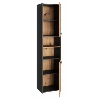 Vannitoa hoiukapp top e shop S40 ANTRATSIIT/ARTISAN, eraldiseisev, 400×300×1700 mm, 6 riiulit, 2 ust