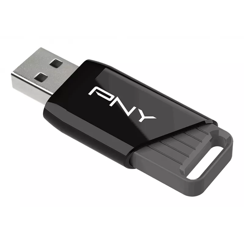 PNY Attaché X, 32 GB, USB tüüp-A, 3.2 Gen 1 (3.1 Gen 1), 130 MB/s, Dia, Must