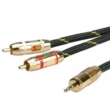 ROLINE GOLD Audio-ühenduskaabel 3,5mm stereo - 2x RCA, pistik / pistik 2 (11.09.4273)