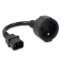 Toiteadapter QOLTEC IEC 320 C14 Prantsuse pistikule, 0,15 m kaabel