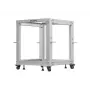 19-tolline avatud rack LANBERG 12U, reguleeritava sügavusega 600–1100 mm, hall