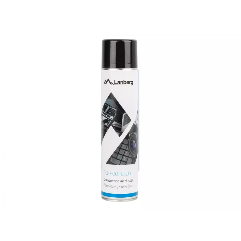 Suruõhupuhasti LANBERG CG-600FL-001 — 600 ml, arvuti puhastamiseks, must/sinine/valge
