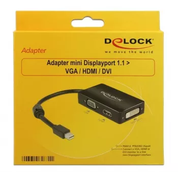 Juhe DeLOCK 0,16 m DisplayPort/VGA + HDMI + DVI