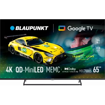 Televiisor BLAUPUNKT 65MBG7000S 65-tolline Mini LED Smart TV Google TV must, energiaklass G
