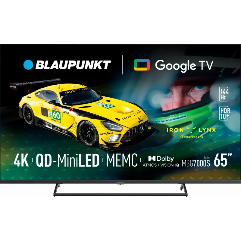 Televiisor BLAUPUNKT 65MBG7000S 65-tolline Mini LED Smart TV Google TV must, energiaklass G