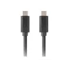 USB-C–USB-C-kaabel LANBERG CA-CMCM-32CU-0010-BK — USB 3.2 Gen 2, 1 m, must, 100 W laadimine, 4K-video