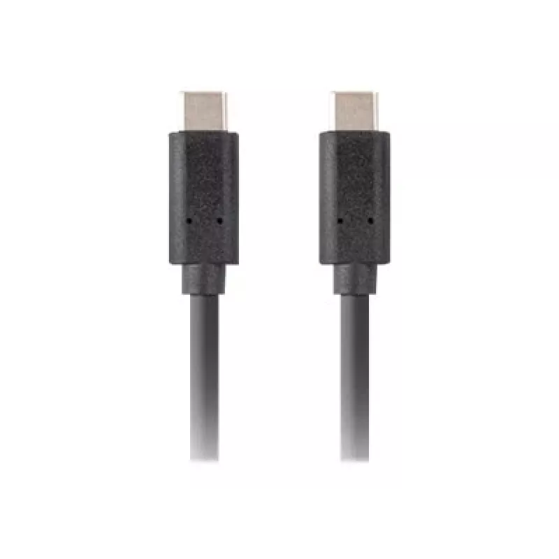 USB-C–USB-C-kaabel LANBERG CA-CMCM-32CU-0010-BK — USB 3.2 Gen 2, 1 m, must, 100 W laadimine, 4K-video