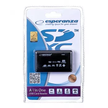 Esperanza EA119 kaardilugeja Must USB 2.0