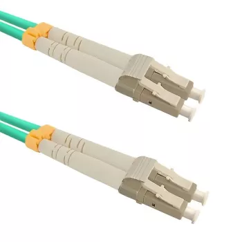 Qoltec - patchkaabel - LC/UPC Multimood (M) kuni LC/UPC Multimood (M) - 1 m - fiiberoptiline - Dupleks - 50/125 mikronit - OM3 - halogeenivaba