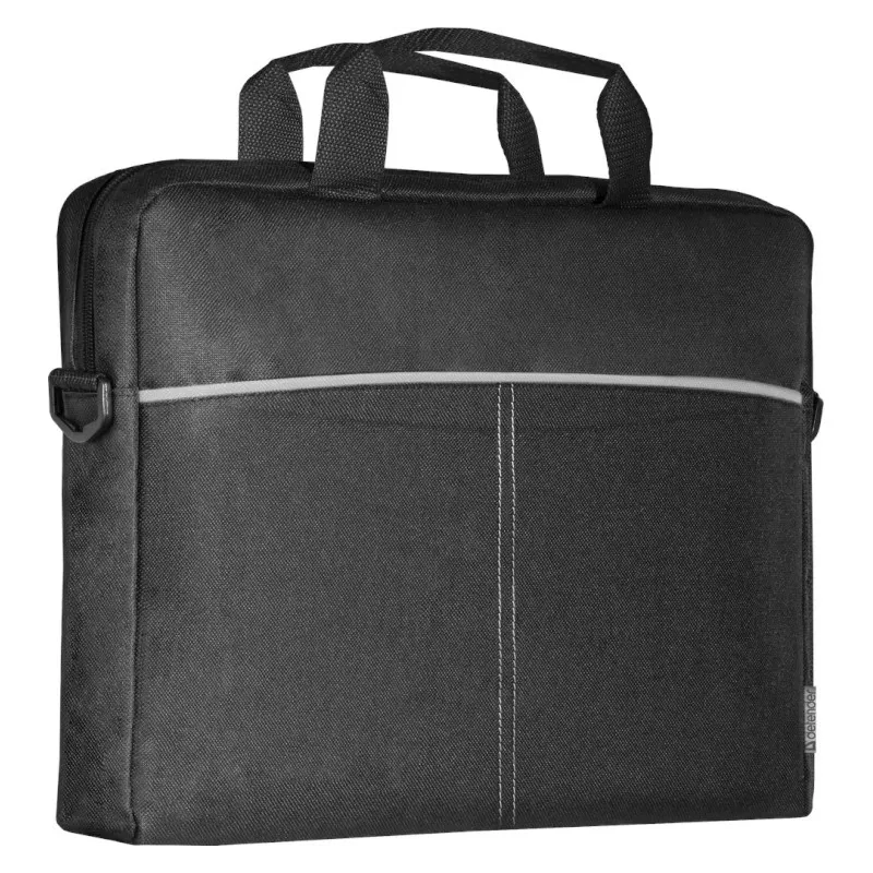 Sülearvutikott DEFENDER Lite 39,6 cm (15,6 tolli) Must/Hall, polüester, tõmblukk, käepide, eemaldatav õlarihm