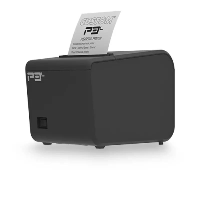 Juhtmega termiline POS-printer CUSTOM P3L 203 x 203 DPI Must
