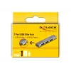 DeLOCK 3-pordiline õhuke USB-jaotur USB USB-C 10 Gbps 2 x USB 2.0