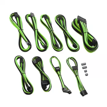 CableMod C-Seeria PRO ModMesh kaablikomplekt Corsair AXi/HXi/RM jaoks (kollane Label) - must/hele roheline