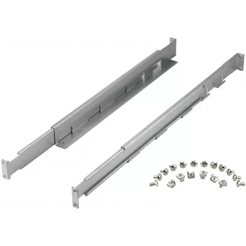 Rack rail kit PowerWalker 10120531 — hõbedane, laius 550 mm, kõrgus 140 mm, sügavus 70 mm, toetab kapi sügavust 78–120 cm, kaal 3,1 kg