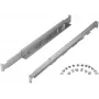 Rack rail kit PowerWalker 10120531 — hõbedane, laius 550 mm, kõrgus 140 mm, sügavus 70 mm, toetab kapi sügavust 78–120 cm, kaal 3,1 kg