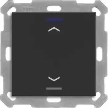 MDT BE-TAL55T106.A1 KNX nupp Light 55 1f RGBW temperatuuriandur must matt ruloo juhtimine 1 (BE-TAL55T106.A1)