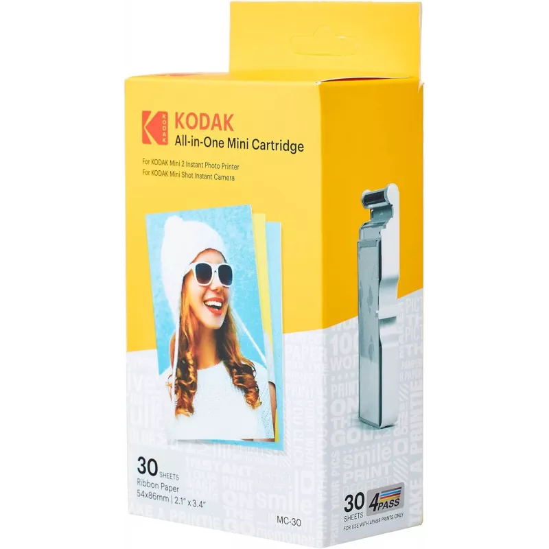 Kõik-ühes minikassett 30 lehte, Kodak MC-30 — fotopaberi kassett kiirprinteritele, 30 lehe mahutavus
