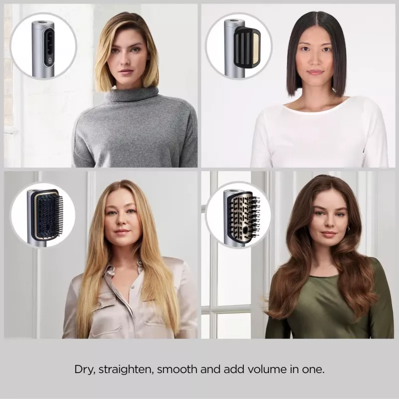 Juuksekujunduskomplekt BABYLISS AS6555E — Airflow tehnoloogia, 4 kuumutusastet, 2,5 m juhe, Hõbedane/Kuldne
