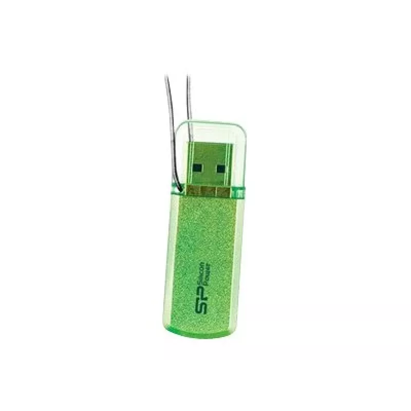 USB-mälupulk Silicon Power Helios 101 — 8 GB, USB 2.0, tüüp A, roheline, korgiga kujundus