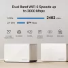 Ruuter MERCUSYS Halo H85X kaheribaline Wi‑Fi 6 (802.11ax), 2,4/5 GHz, kuni 2402 Mbps, 3 LAN-porti, valge (3-pakk)
