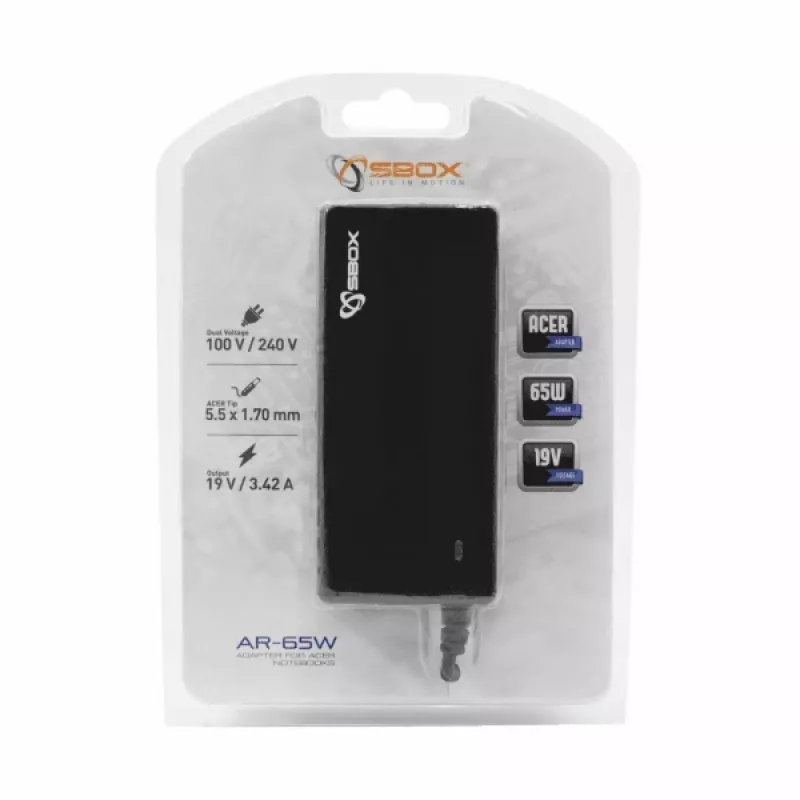 Sbox adapter Acer sülearvutitele AR-65W