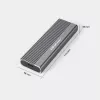 Qoltec korpus M.2 SATA (NGFF) SSD-kettale, USB-C
