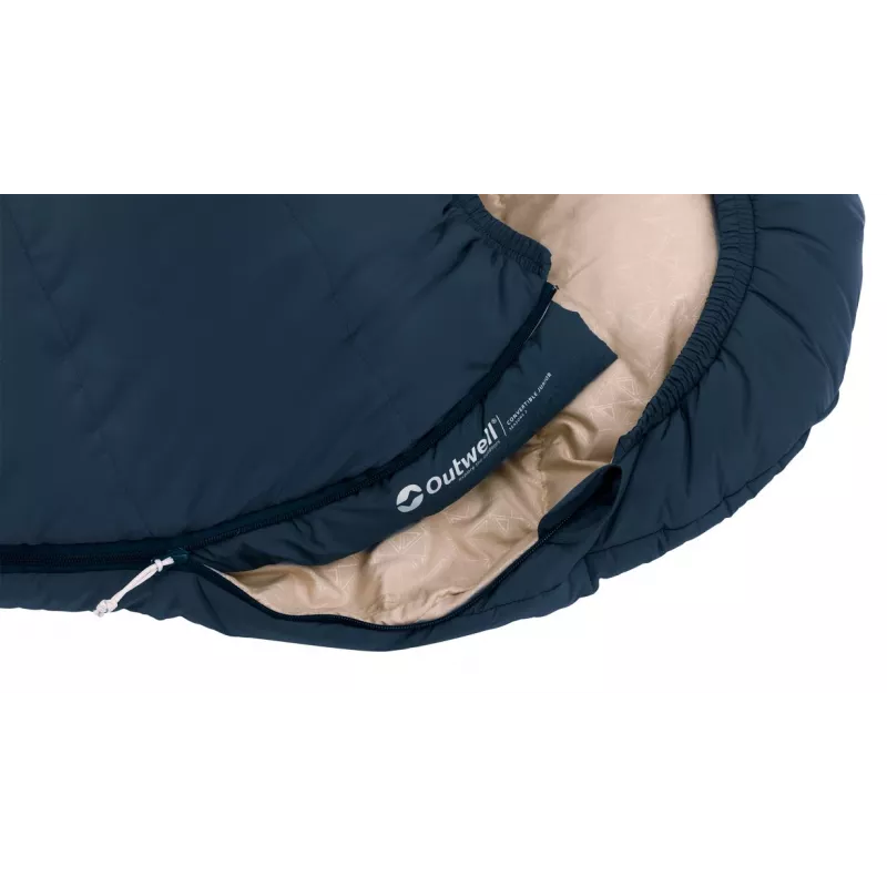 Outwell Convertible Junior laste muumiastiilis magamiskott, polüester, sinine – 1700 mm pikkus, 630 mm laius, kasutajatele kuni 150 cm
