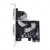 Sisemine jadaliidese adapter GEMBIRD SPC-22 PCIe RS-232 madalaprofiililine, WCH382, 16000 Kbit/s, 67×120×20 mm, must