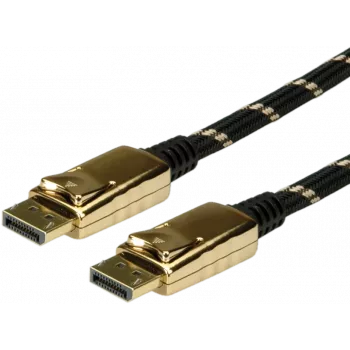 DisplayPort-kaabel ROLINE 11.04.5649 10 m Must Kuldne