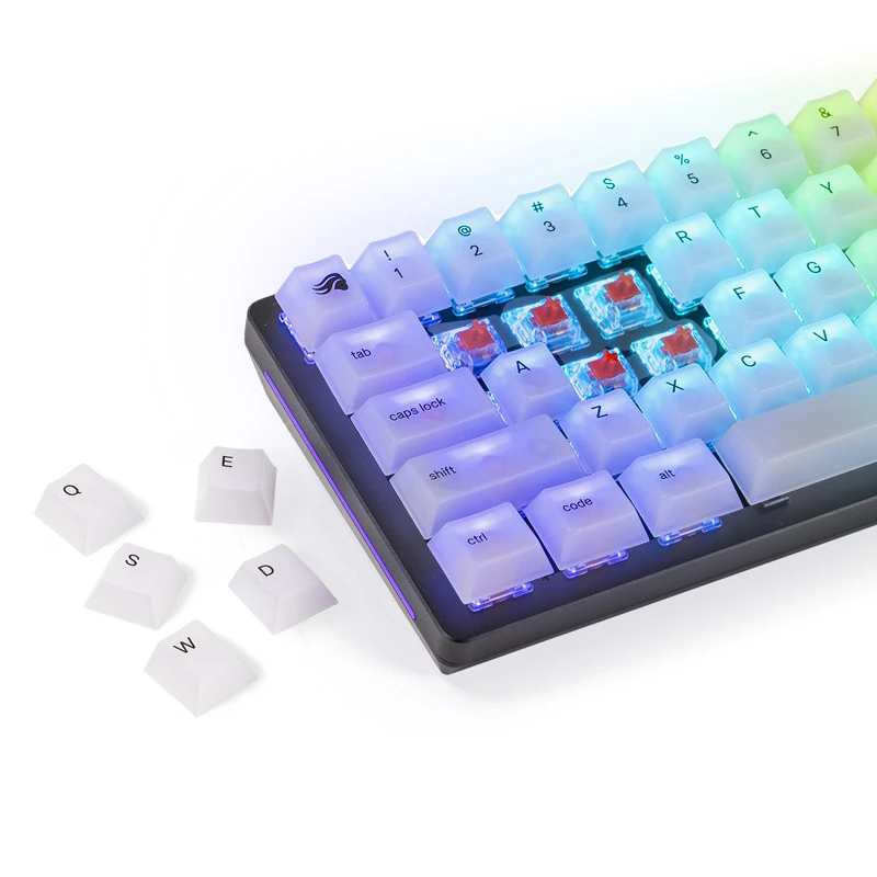 Mehaaniline klahvistikukomplekt Triton Glorious Polychroma RGB — 115 klahvi, skulptuurprofiil
