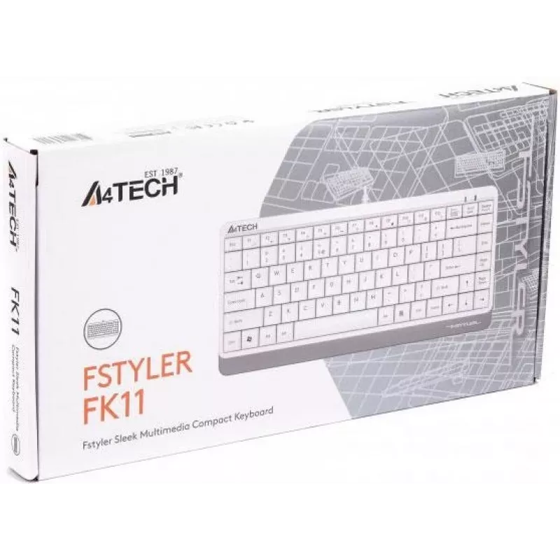 Klaviatuur A4Tech FSTYLER FK11 Valge A4TKLA47119 (A4TKLA47119)