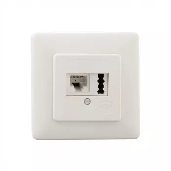 Pistikupesa RJ-45 Rutenbeck 13311201 Valge