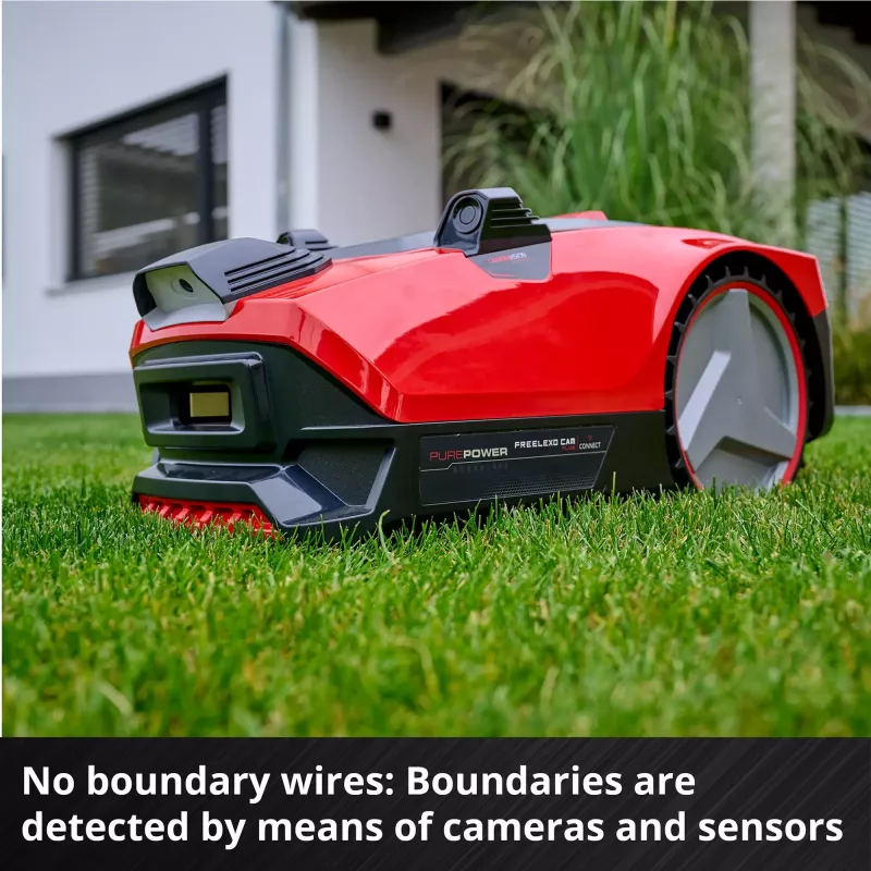 Power X-Change Robot Mower FREELEXO CAM PLUS 600 (Punane/must, Li-Ion Battery Plus 4,0Ah, Kaamera + Andur)