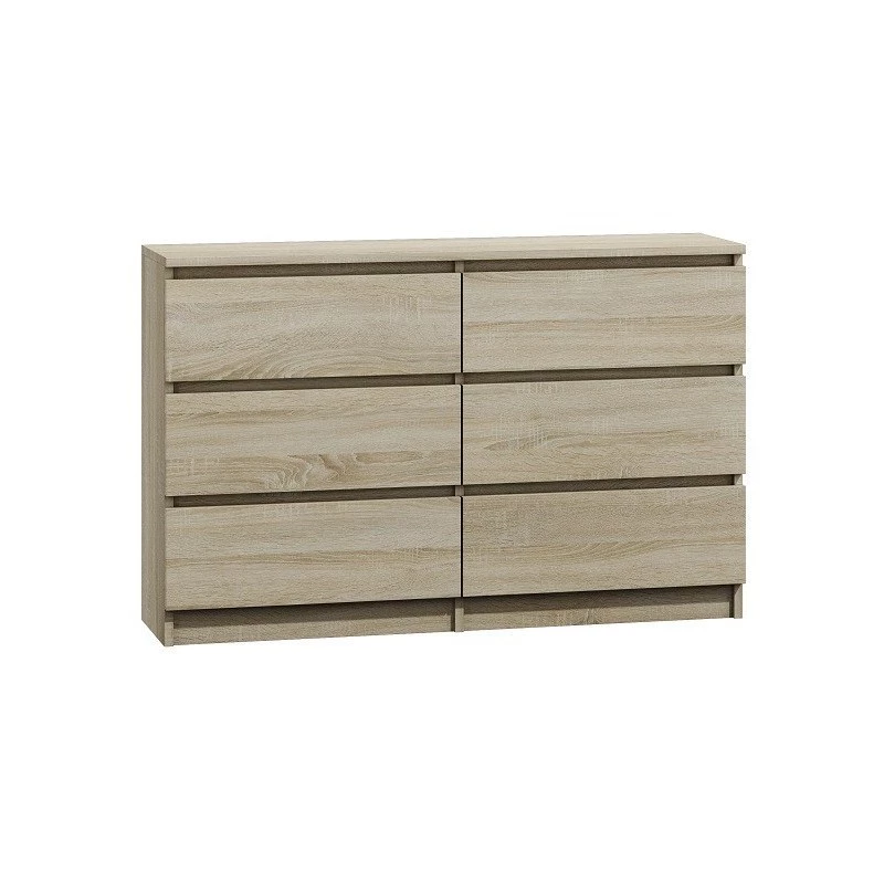 Kummut Top e Shop M6 120 SON 2x3, tamm, 6 sahtlit, 1200×300×770 mm