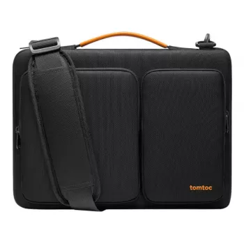Sülearvuti portfell Tomtoc Defender-A42 by Tomtoc (must) — kompaktne kaitseümbris sülearvutitele