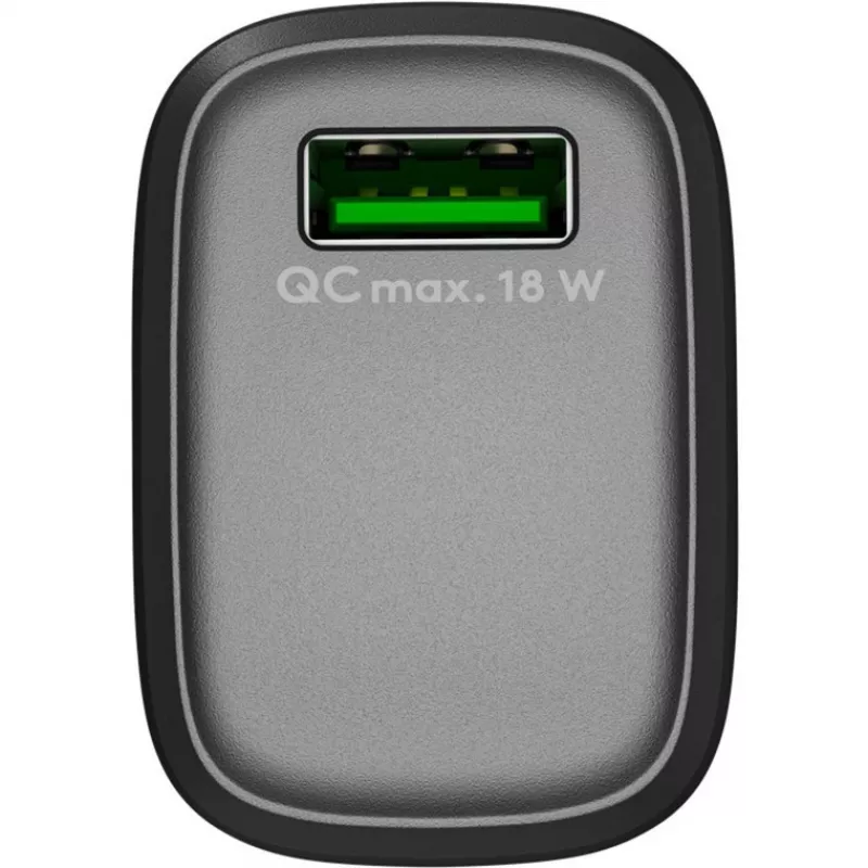 USB-A QC kiirlaadija (18 W) (must)